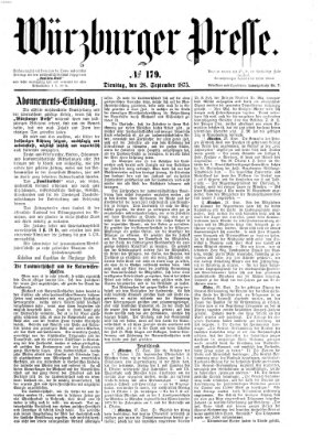 Würzburger Presse Dienstag 28. September 1875