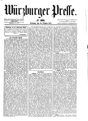 Würzburger Presse Dienstag 26. Oktober 1875