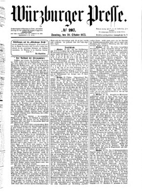 Würzburger Presse Samstag 30. Oktober 1875