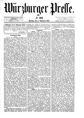 Würzburger Presse Freitag 5. November 1875