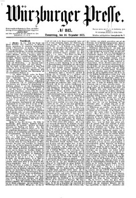 Würzburger Presse Donnerstag 16. Dezember 1875