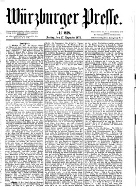 Würzburger Presse Freitag 17. Dezember 1875