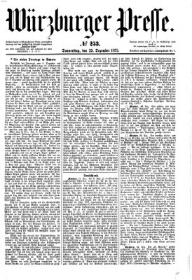 Würzburger Presse Donnerstag 23. Dezember 1875