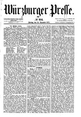 Würzburger Presse Freitag 24. Dezember 1875