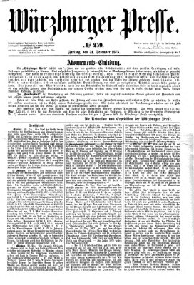 Würzburger Presse Freitag 31. Dezember 1875