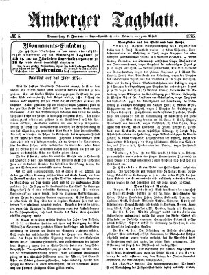 Amberger Tagblatt Donnerstag 7. Januar 1875