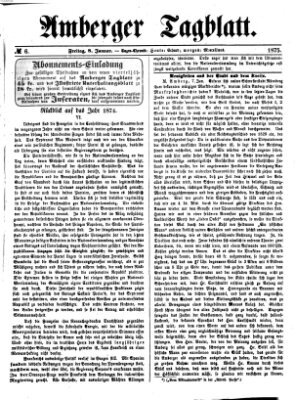 Amberger Tagblatt Freitag 8. Januar 1875