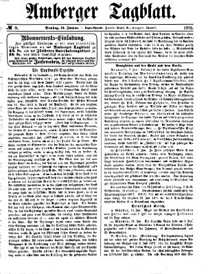 Amberger Tagblatt Dienstag 12. Januar 1875