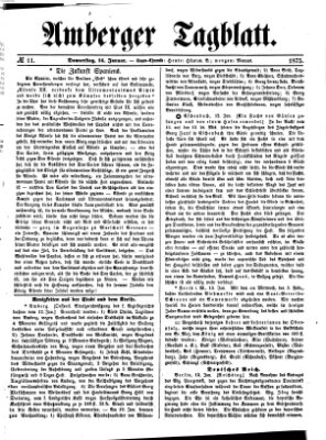 Amberger Tagblatt Donnerstag 14. Januar 1875