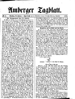 Amberger Tagblatt Samstag 16. Januar 1875