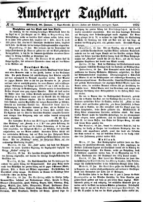 Amberger Tagblatt Mittwoch 20. Januar 1875