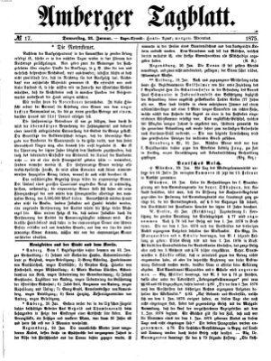 Amberger Tagblatt Donnerstag 21. Januar 1875