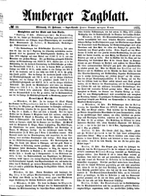 Amberger Tagblatt Mittwoch 17. Februar 1875