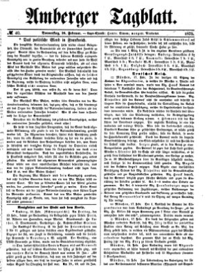 Amberger Tagblatt Donnerstag 18. Februar 1875