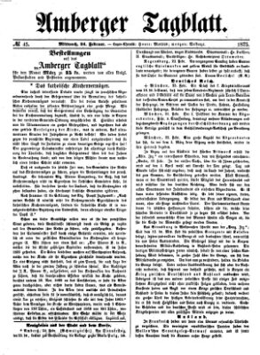 Amberger Tagblatt Mittwoch 24. Februar 1875