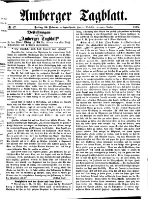 Amberger Tagblatt Freitag 26. Februar 1875