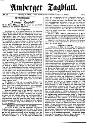 Amberger Tagblatt Dienstag 9. März 1875