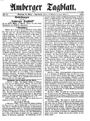 Amberger Tagblatt Mittwoch 10. März 1875