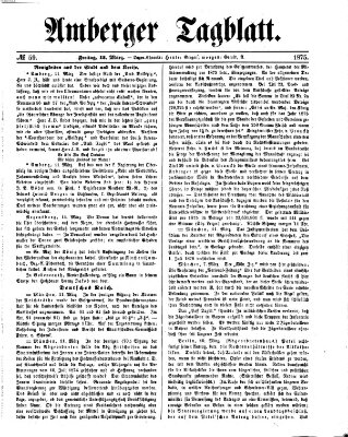 Amberger Tagblatt Freitag 12. März 1875