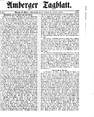 Amberger Tagblatt Montag 15. März 1875