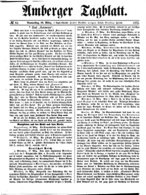 Amberger Tagblatt Donnerstag 18. März 1875