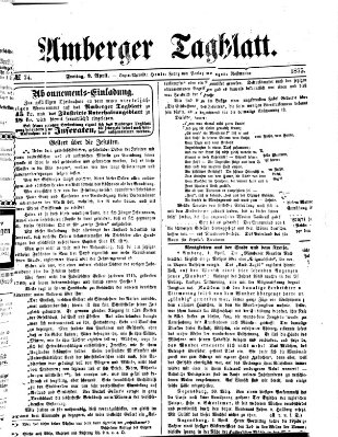 Amberger Tagblatt Freitag 2. April 1875