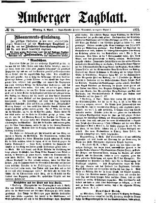 Amberger Tagblatt Montag 5. April 1875