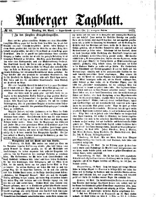 Amberger Tagblatt Dienstag 20. April 1875