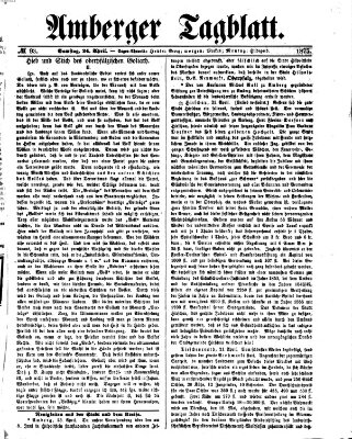 Amberger Tagblatt Samstag 24. April 1875