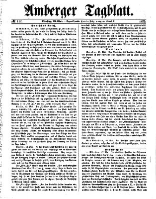 Amberger Tagblatt Dienstag 18. Mai 1875