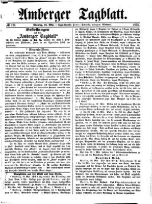 Amberger Tagblatt Montag 31. Mai 1875