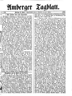 Amberger Tagblatt Freitag 11. Juni 1875