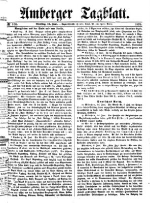 Amberger Tagblatt Dienstag 15. Juni 1875