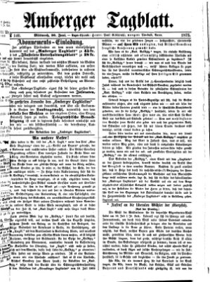 Amberger Tagblatt Mittwoch 30. Juni 1875