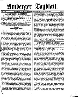 Amberger Tagblatt Donnerstag 8. Juli 1875