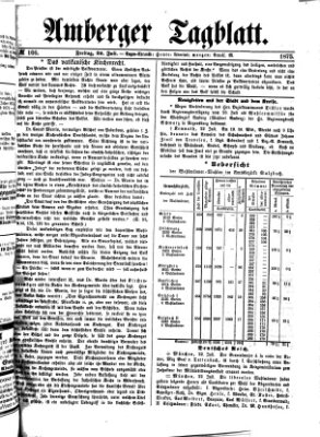 Amberger Tagblatt Freitag 23. Juli 1875