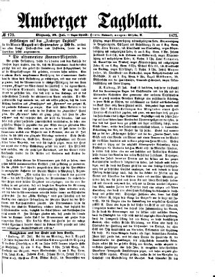 Amberger Tagblatt Mittwoch 28. Juli 1875