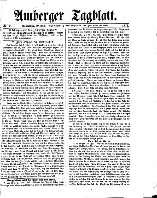 Amberger Tagblatt Donnerstag 29. Juli 1875