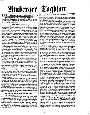 Amberger Tagblatt Samstag 31. Juli 1875