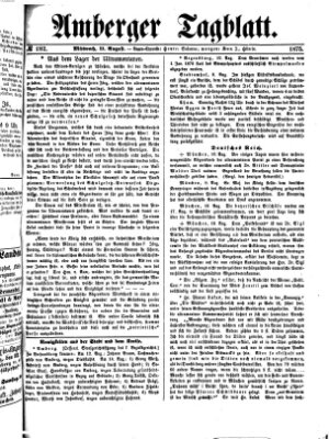 Amberger Tagblatt Mittwoch 11. August 1875