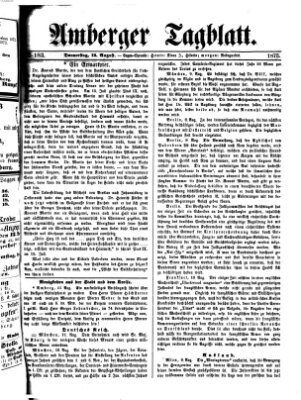 Amberger Tagblatt Donnerstag 12. August 1875