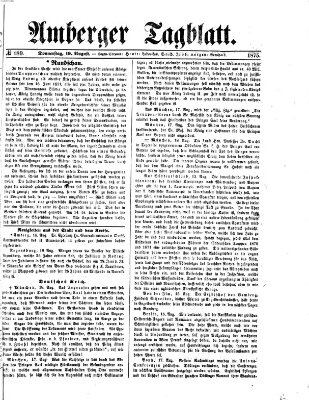 Amberger Tagblatt Donnerstag 19. August 1875