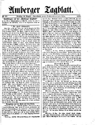 Amberger Tagblatt Dienstag 24. August 1875