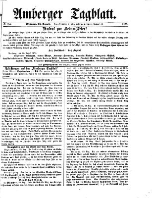 Amberger Tagblatt Mittwoch 25. August 1875