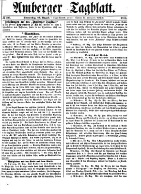 Amberger Tagblatt Donnerstag 26. August 1875