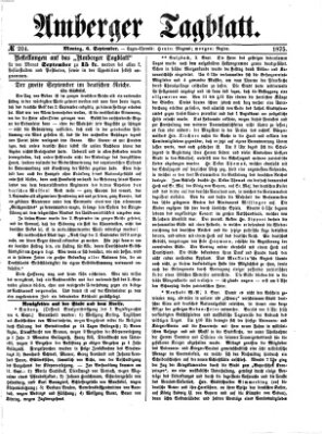 Amberger Tagblatt Montag 6. September 1875