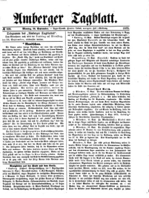 Amberger Tagblatt Montag 13. September 1875