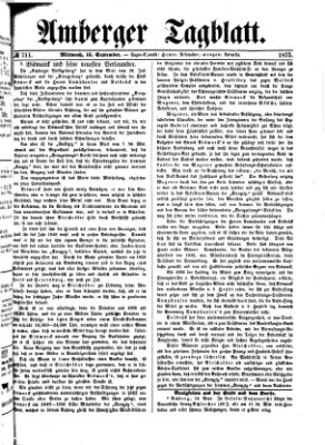 Amberger Tagblatt Mittwoch 15. September 1875