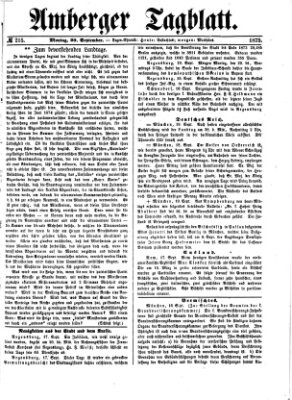 Amberger Tagblatt Montag 20. September 1875