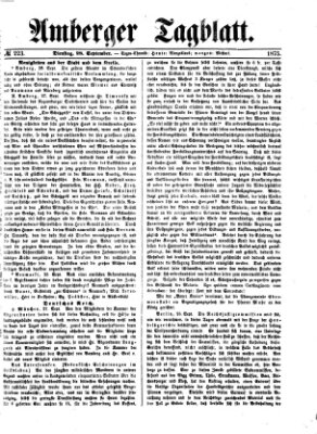 Amberger Tagblatt Dienstag 28. September 1875